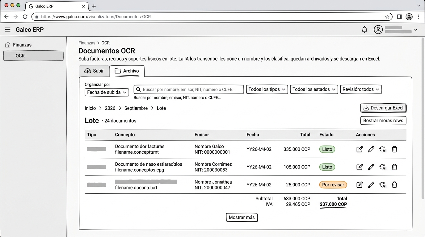 Wireframe del módulo